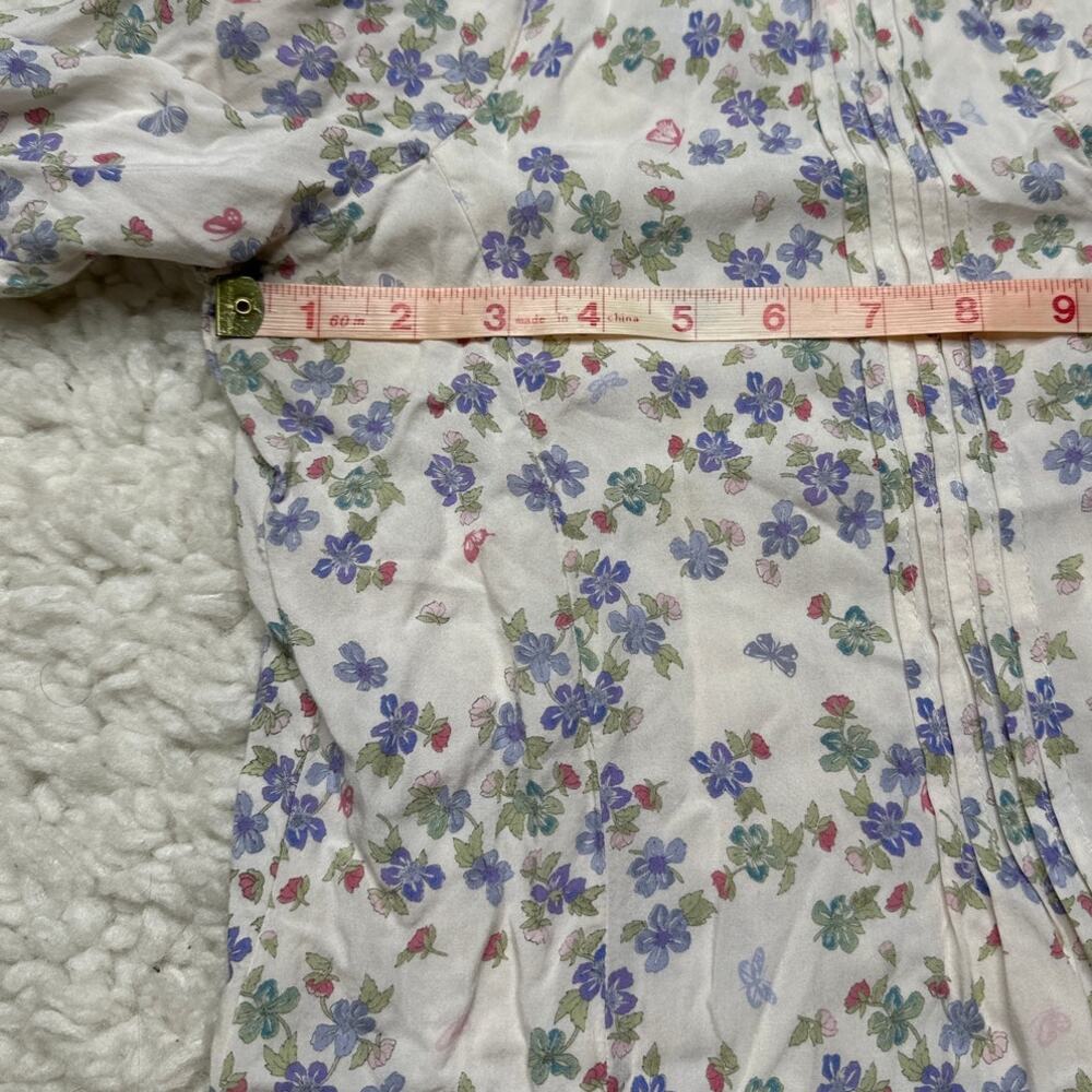 Jane and Delancey Floral Button Front Lightweight Top Cottagecore Lavender PP2 - Picture 6 of 10